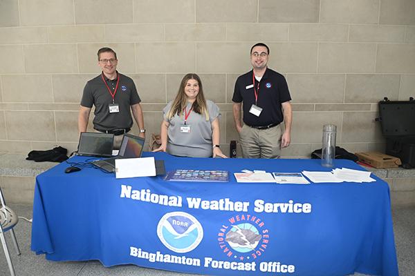 Photo of the National Weather Service Binghamton Forecast Office table at the 2025 conference