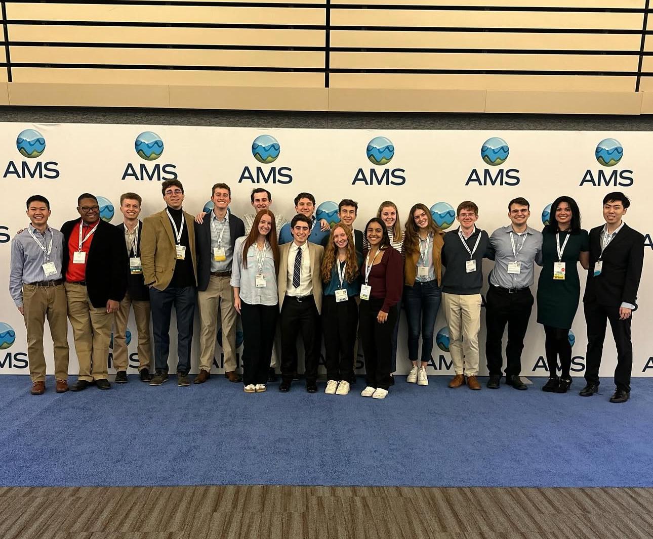 Photo of students at the American Meteorological Society conference